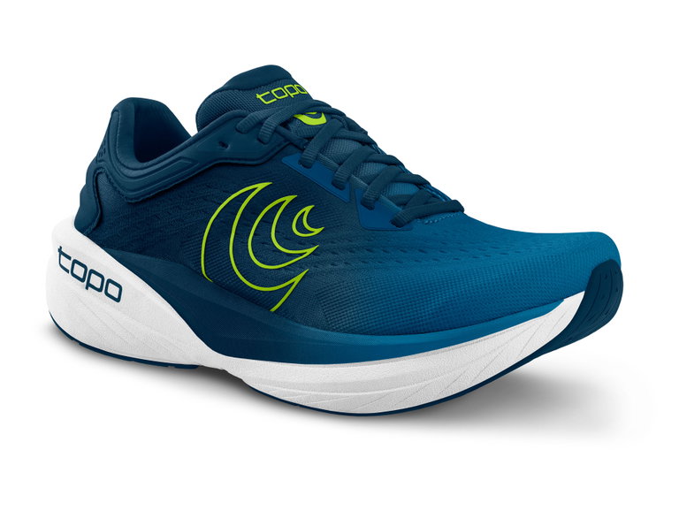 Topo Laufschuhe Phantom 4 (Dämpfung, breitere Zehenbox) blau/lime Herren